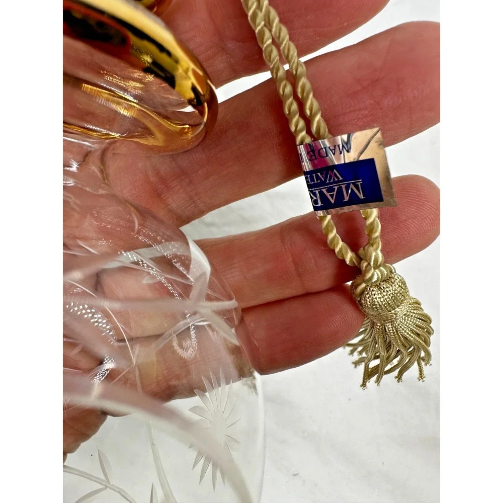 Marquis Waterford Christmas Winter Celebrations 2003 Etched Crystal Hanging